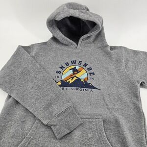 Ouray Snowshoe West Virginia Hoodie Youth L Gray‎ Pullover Sweatshirt Ski Kid